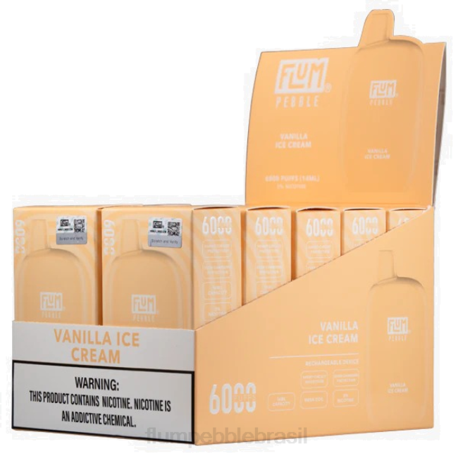 FLUM PEBBLES 6000 baforadas 10 pacotes sorvete de baunilha 828A85 | FLUM PEBBLE NEAR ME